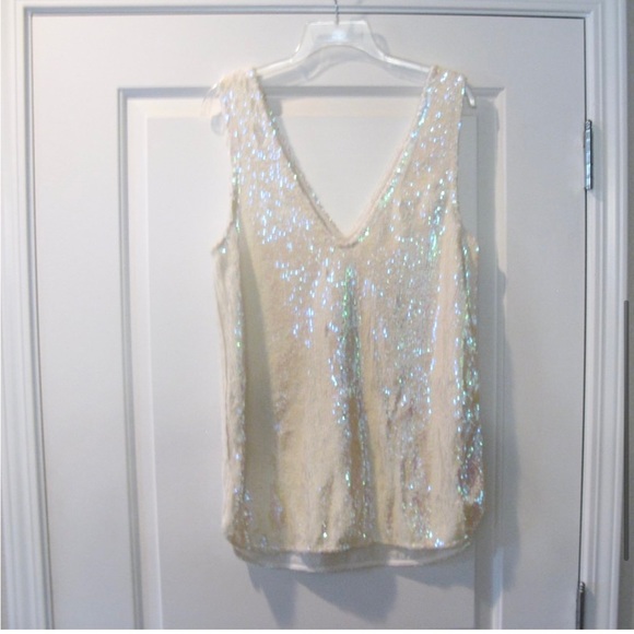 Free People White/Pink Sequin Dress - Picture 4 of 8